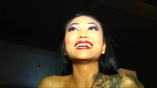 German Asian Slut Devoured in Massive Gangbang Orgy