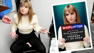 Evie gets busted with the stroller for shoplifting and being questioned