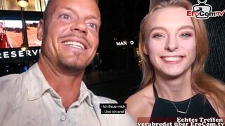 German porn star seduces the tourist guy into real fucking
