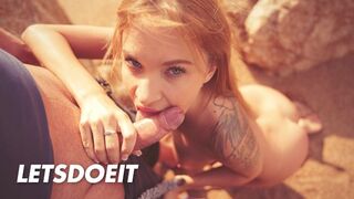 Angel Piaff Beach Blowbang Greasy Throats Overflowing Cum