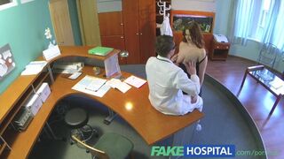 Busty Clinic Newbie Sucks Fucks for Dream Job