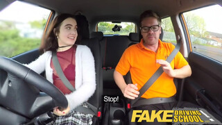 Fake Driving School - new student's tight pussy initiated