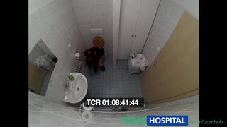 In a fake hospital, a teenage tattooed bitch enjoys being a doctor who enjoys fucking