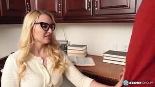 Julia Robbie mature slut milks young stud dry