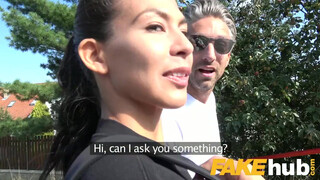 Public Agent Convinces Stranger Girl Wild Pound