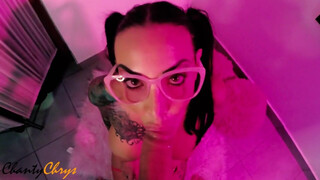 ChantyChrys gags on thick cock eagerly