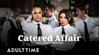 Jane Wilde and Khloe Kay hot waitresses fucked at work