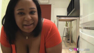 Duci Black Beauty Drills Neighbor with Wet Ebony Pussy