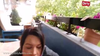 Ballet slut deepthroats throbbing cock before savage pounding