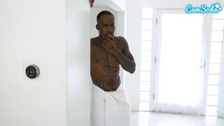 Tattooed Stepmom Rides Huge Dick Hubby Watches BBC