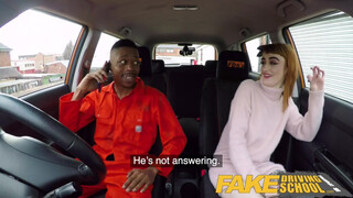 Squirting Slut Soaks Big Black Cock Driving Lesson