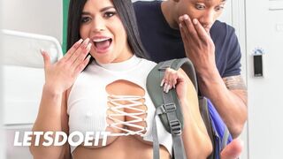 Sarah Retali Drenches Hostel Room in Wild Pussy Squirt