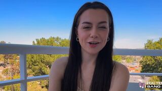 Thin Selena Love jumps on a thick dick