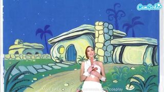 Wilma Flintstone Cosplay Sucks Giant Cock