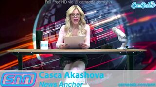 Newscaster MILF Casca Akashova Oiled Massage Fuck Fest