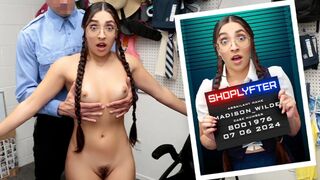 Cute teenage schoolgirl gets stripped of her clothes and fucks the cop