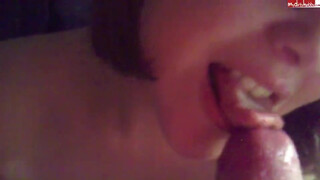 Laura obsesses over thick veiny dick closeup worship