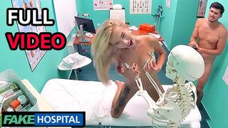 Russian Blonde Gulps Doctors Thick Load Deep