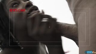 Black bomb milf group fuck with white tails in anal and double penetration
