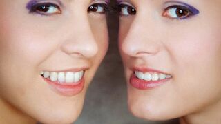 Carolina Abril and Silvie Luca's hot face in lesbian company