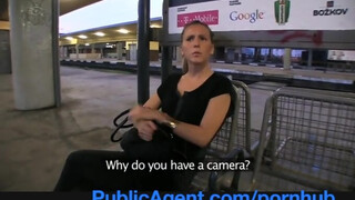 PublicAgent - sad girl waiting for a train