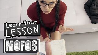 Andreina Deluxe is studying for an exam, jordi is studying her tits and her ass