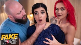 Shameless Pakistani girl wakes up sexually with a threesome perverted British couple