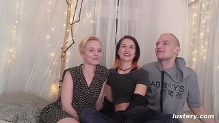 Threesome Lovers Entwine in Steamy Passionate Fuck
