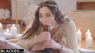 Aria Lee Impales Herself on Massive Black Shaft