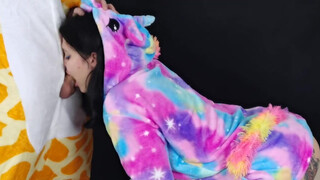 Kate Koss - Costumed girl sucks cock