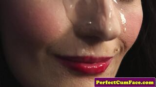 Lace Seductress Demands Huge Facial Cum Explosion