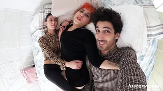 Wild House Threesome Shaved Pussy Taboo Fuck Fest