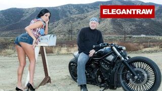 Anissa Kate riding Mark Davis wildly in the forbidden zone