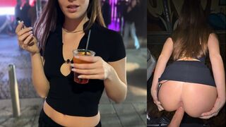 Keményen megdöntöttem ezt az olasz csajt a kocsi mögött a klub előtt