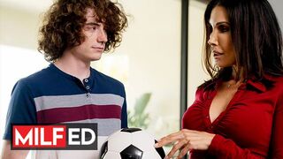 Young boy pampered by Shay Sights on MILFED Channel in passionate milf mode